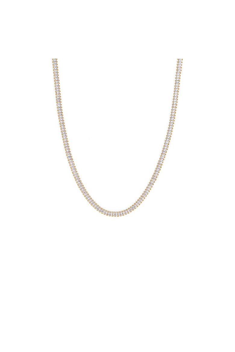 CZ Baguette All Around Tennis Necklace, Main, color, Gold