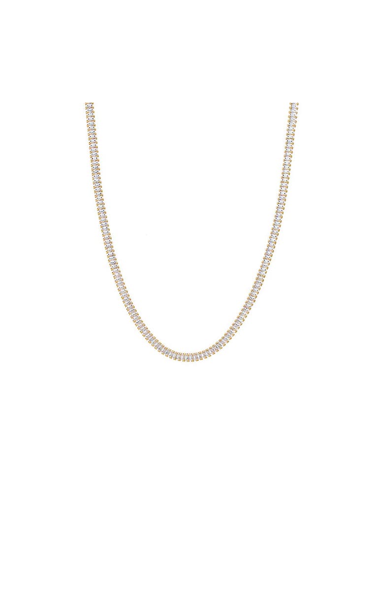 BY ADINA EDEN CZ Baguette All Around Tennis Necklace, Main, color, Gold