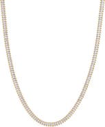BY ADINA EDEN CZ Baguette All Around Tennis Necklace