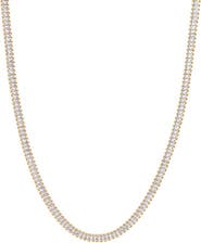 BY ADINA EDEN CZ Baguette All Around Tennis Necklace