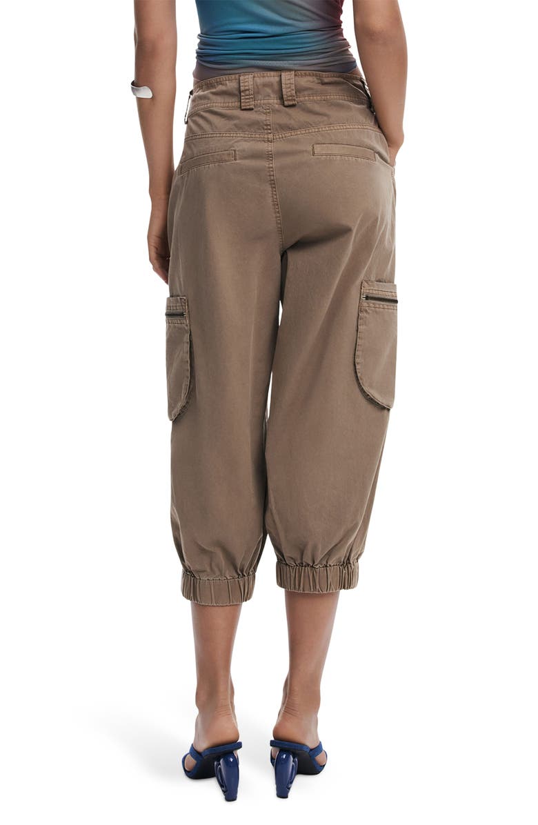 Desigual Capri Cargo Pants, Alternate, color, Gray Brown