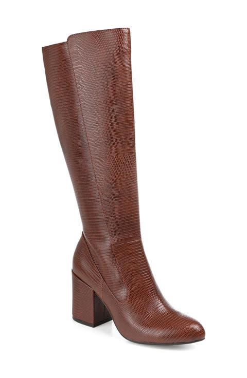 Tavia Embossd Tall Boot (Women)