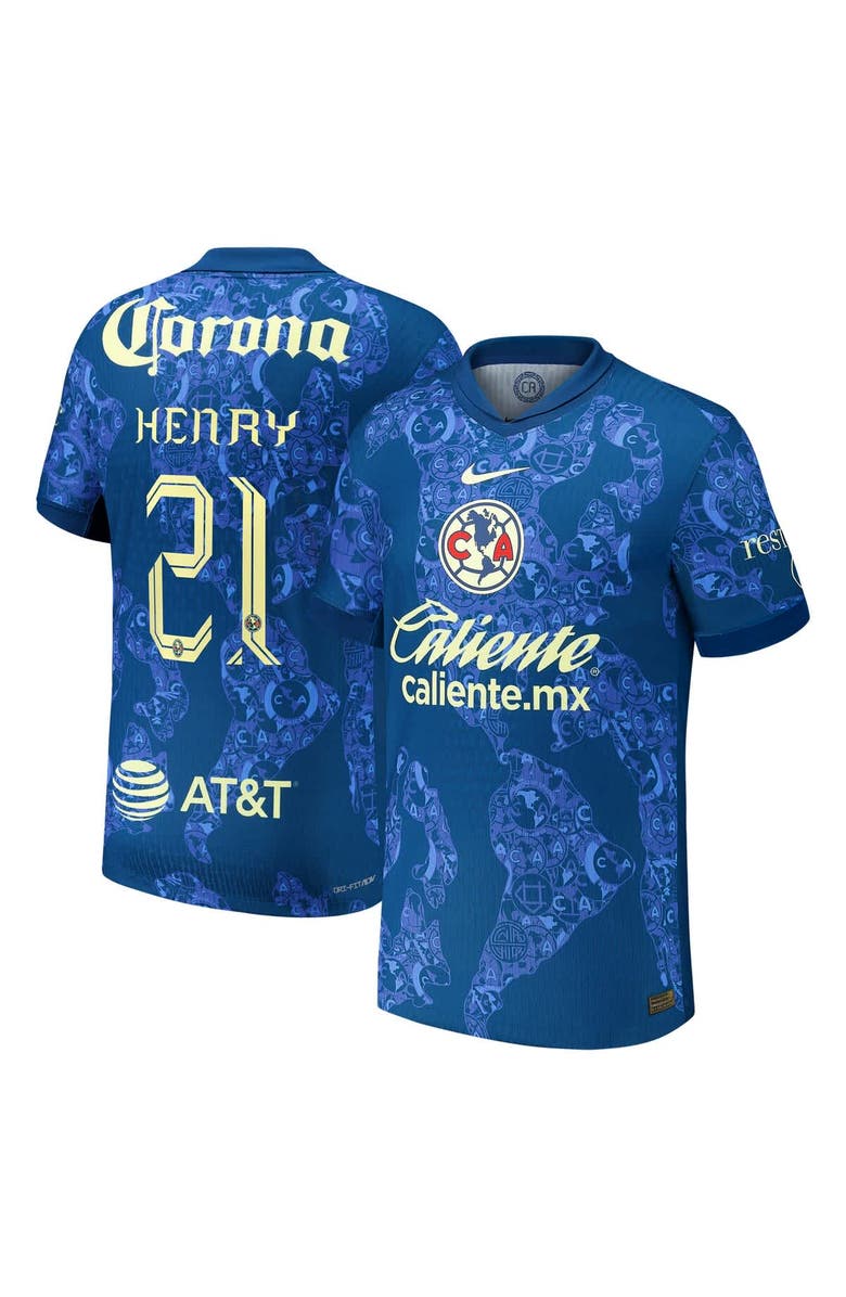 Nike Men's Nike Henry Martin Blue Club America 2024/25 Away Authentic Player Jersey, Main, color, 