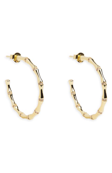 Bamboo Hoop Earrings