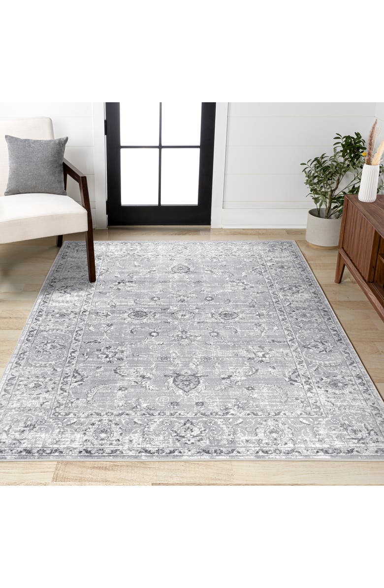 JONATHAN Y Modern Persian Vintage Area Rug, Alternate, color, Light Grey