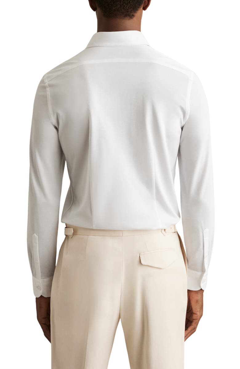 Reiss Nate Solid Button-Up Shirt, Alternate, color, White
