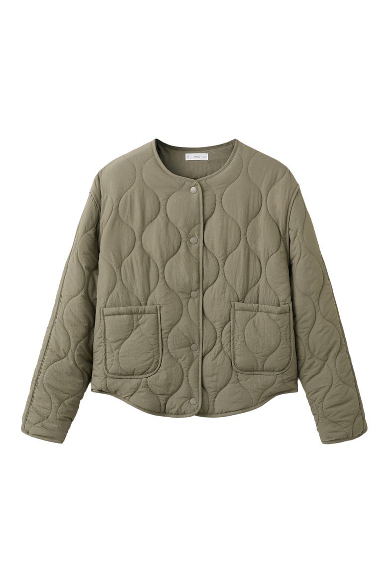 Boxy Puffer Jacket, Alternate, color, KHAKI GREEN