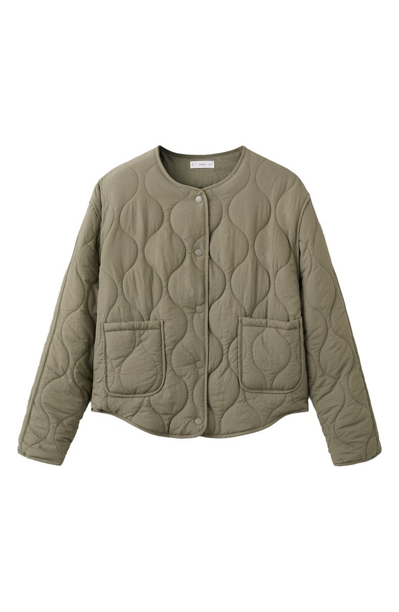 MANGO TEEN Boxy Puffer Jacket, Alternate, color, Khaki Green