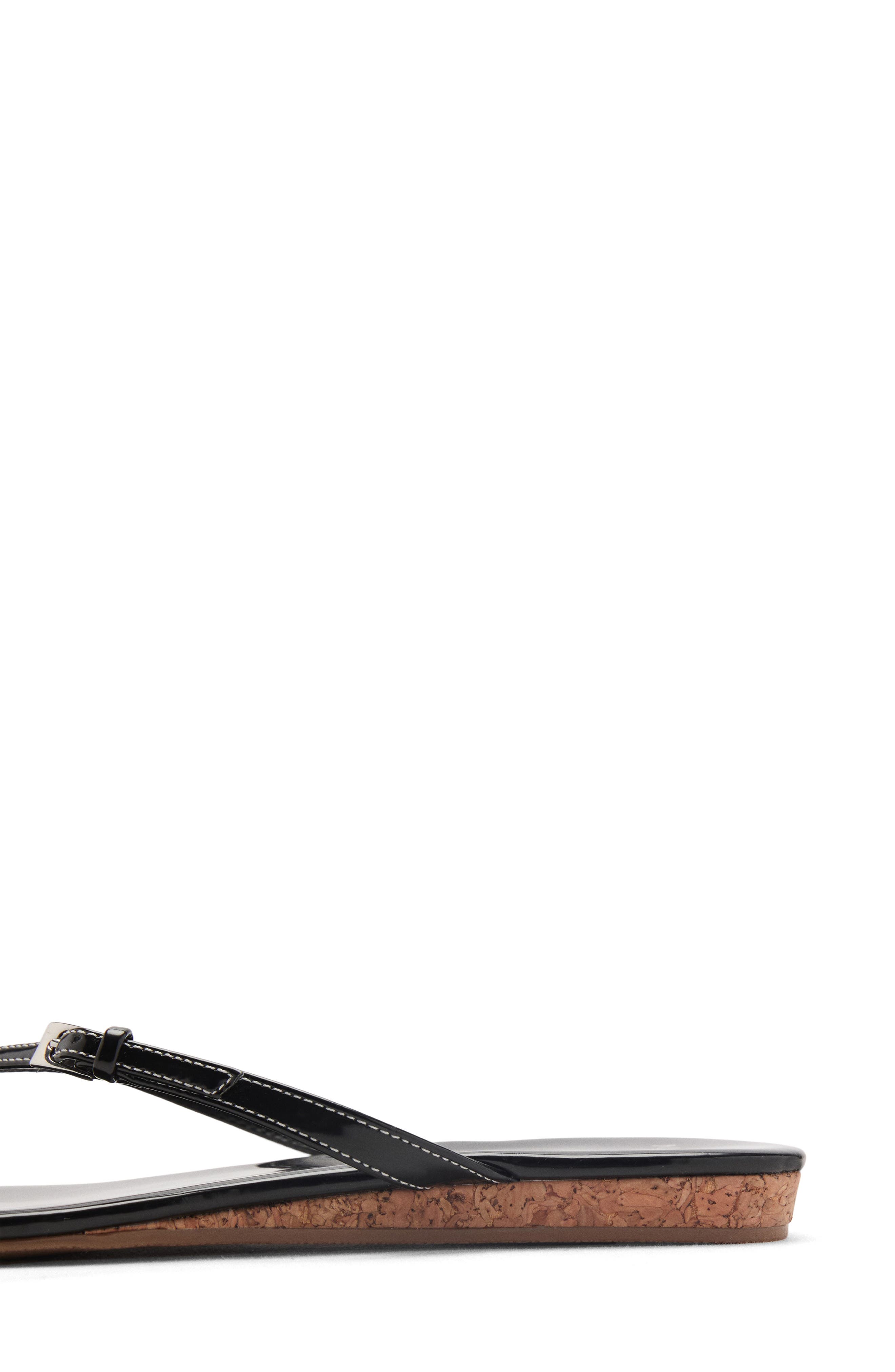 MANGO Buckle Flip Flop, Alternate, color, Black