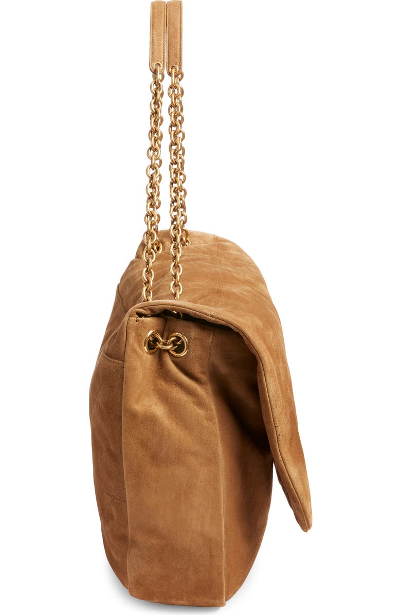 Saint Laurent Jamie 4.3 Patchwork Suede Shoulder Bag, Alternate, color, Golden Leaf