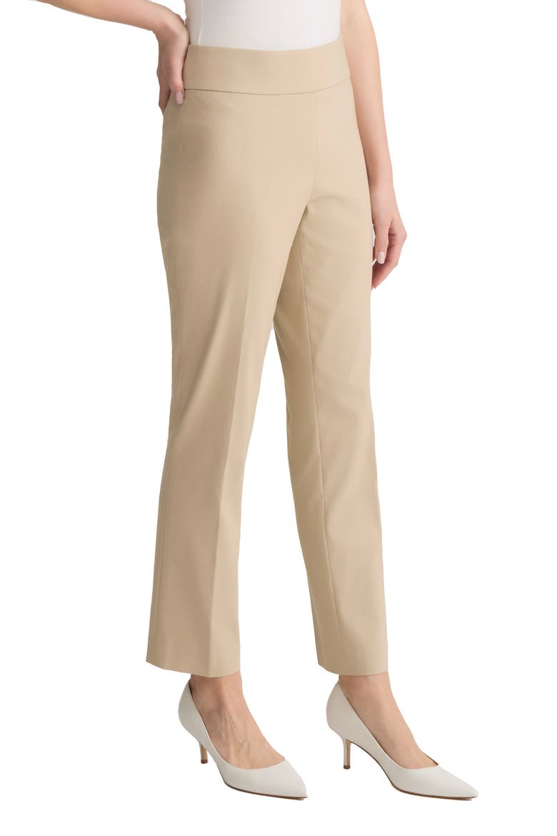 Pull-On Straight Leg Ankle Pants, Alternate, color, NATURAL STONE