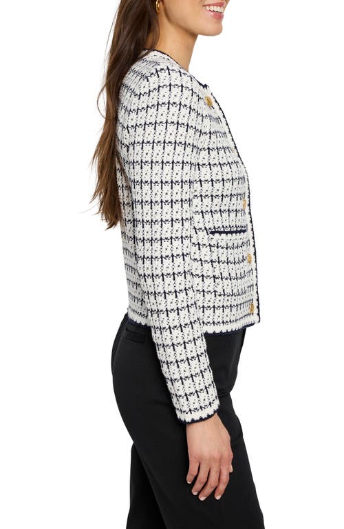 Nic + Zoe Nic+zoe Mixed Up Boxy Cardigan In Cream Multi
