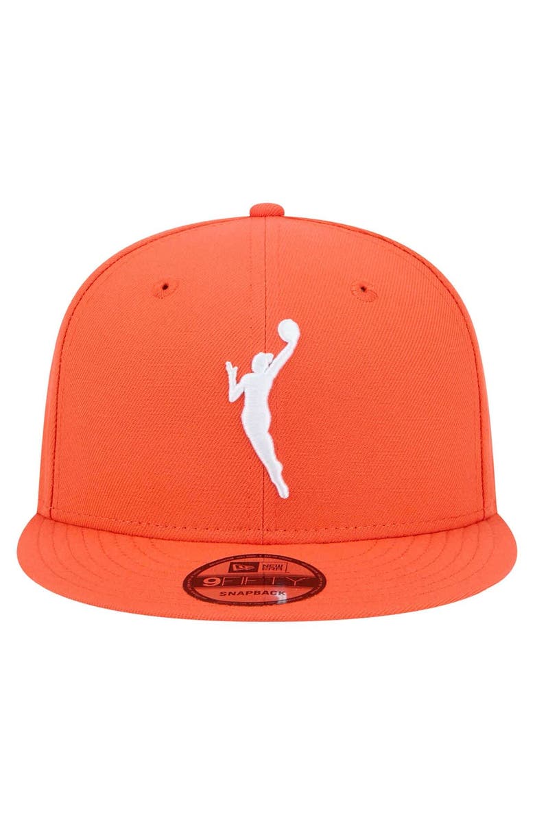 New Era Unisex New Era Orange WNBA Gear Logo 9FIFTY Snapback Hat, Alternate, color, Orange
