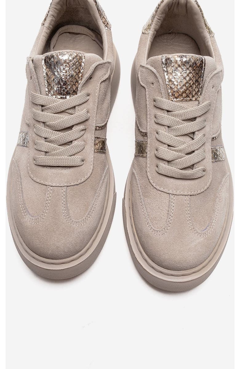 Forever & Always Shoes Ivara Leather Everyday Sneaker, Alternate, color, Beige Suede