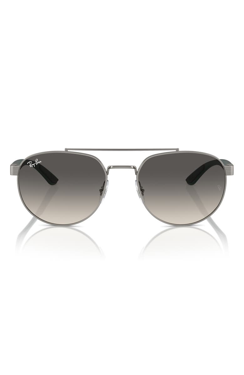 Ray-Ban 56mm Gradient Irregular Sunglasses, Main, color, Gunmetal