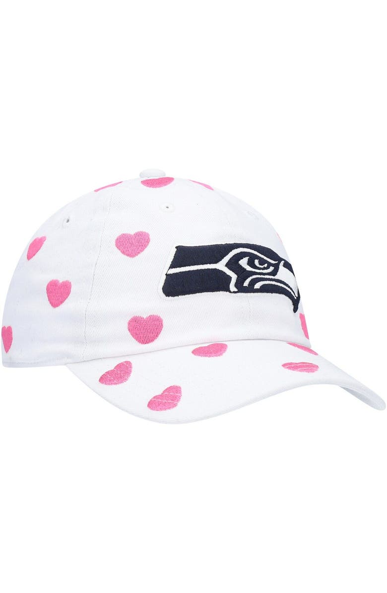 '47 Toddler Girls '47 White Seattle Seahawks Surprise Clean Up Adjustable Hat, Alternate, color, 