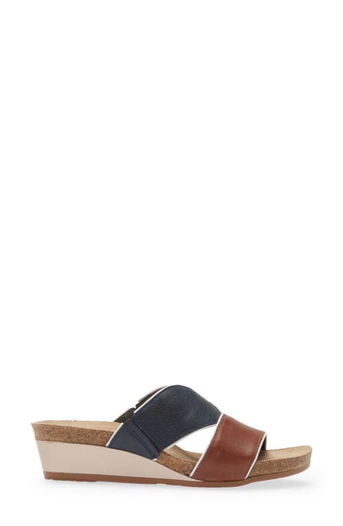 Naot Tiara Wedge Sandal In Soft Chestnut/soft Ink