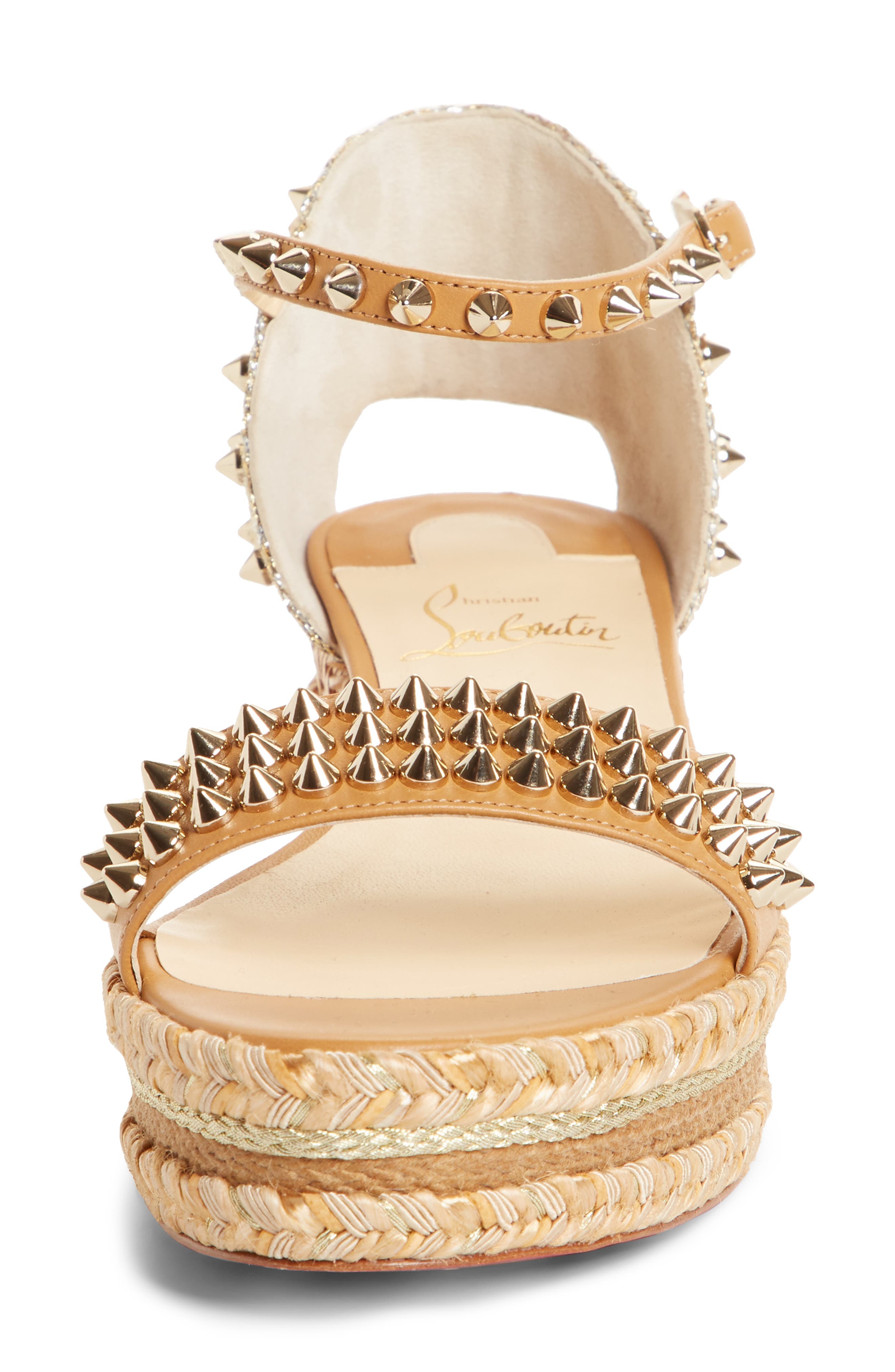 Christian Louboutin Madmonica Spike Wedge Sandal, Alternate, color, 