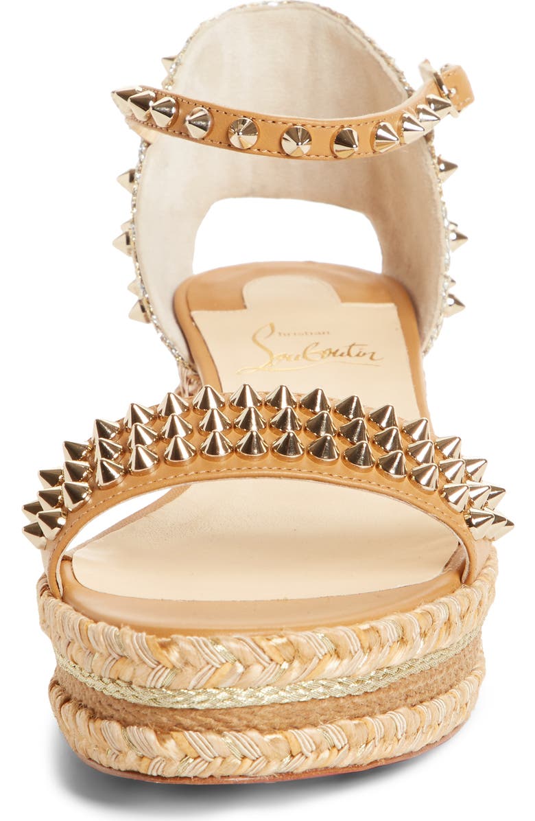 Christian Louboutin Madmonica Spike Wedge Sandal, Alternate, color,