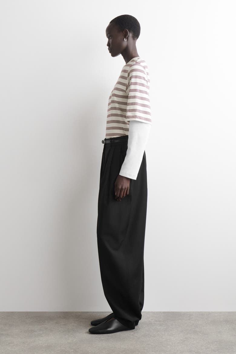 Cotton T-Shirt, Alternate, color, WHITE / RED / STRIPED