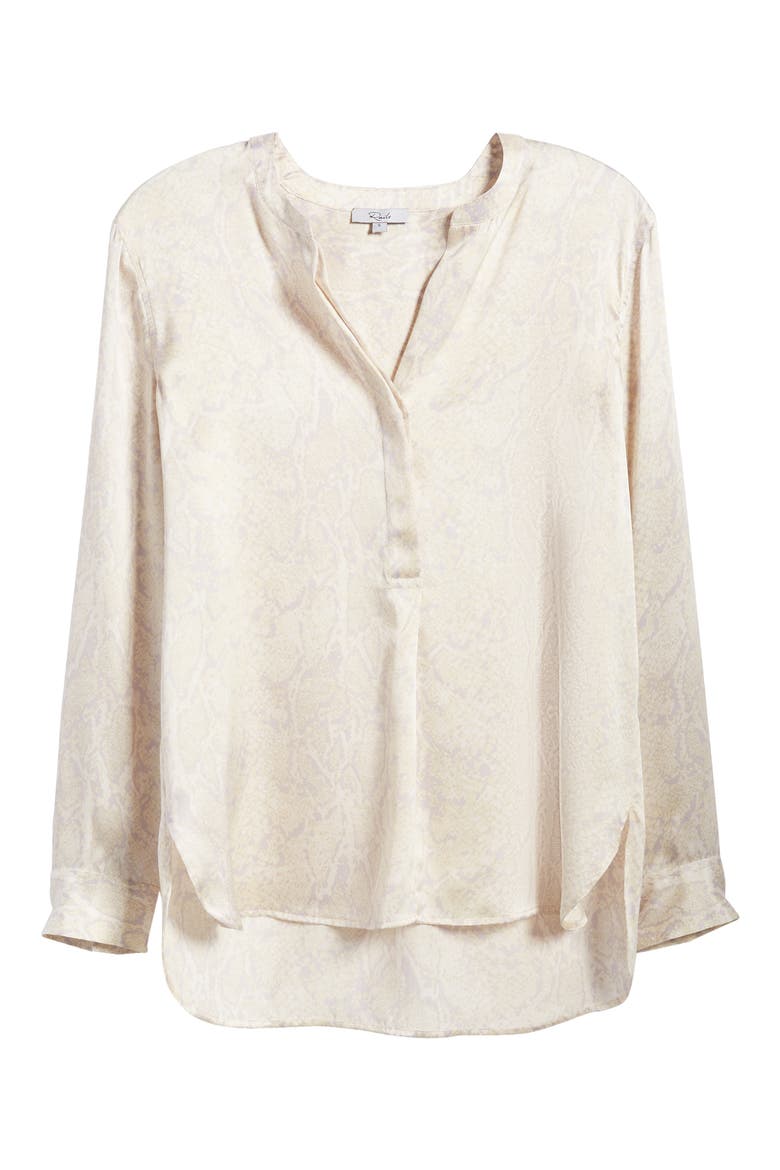 Pearl Snake Print Silk Blouse, Alternate, color, BOA