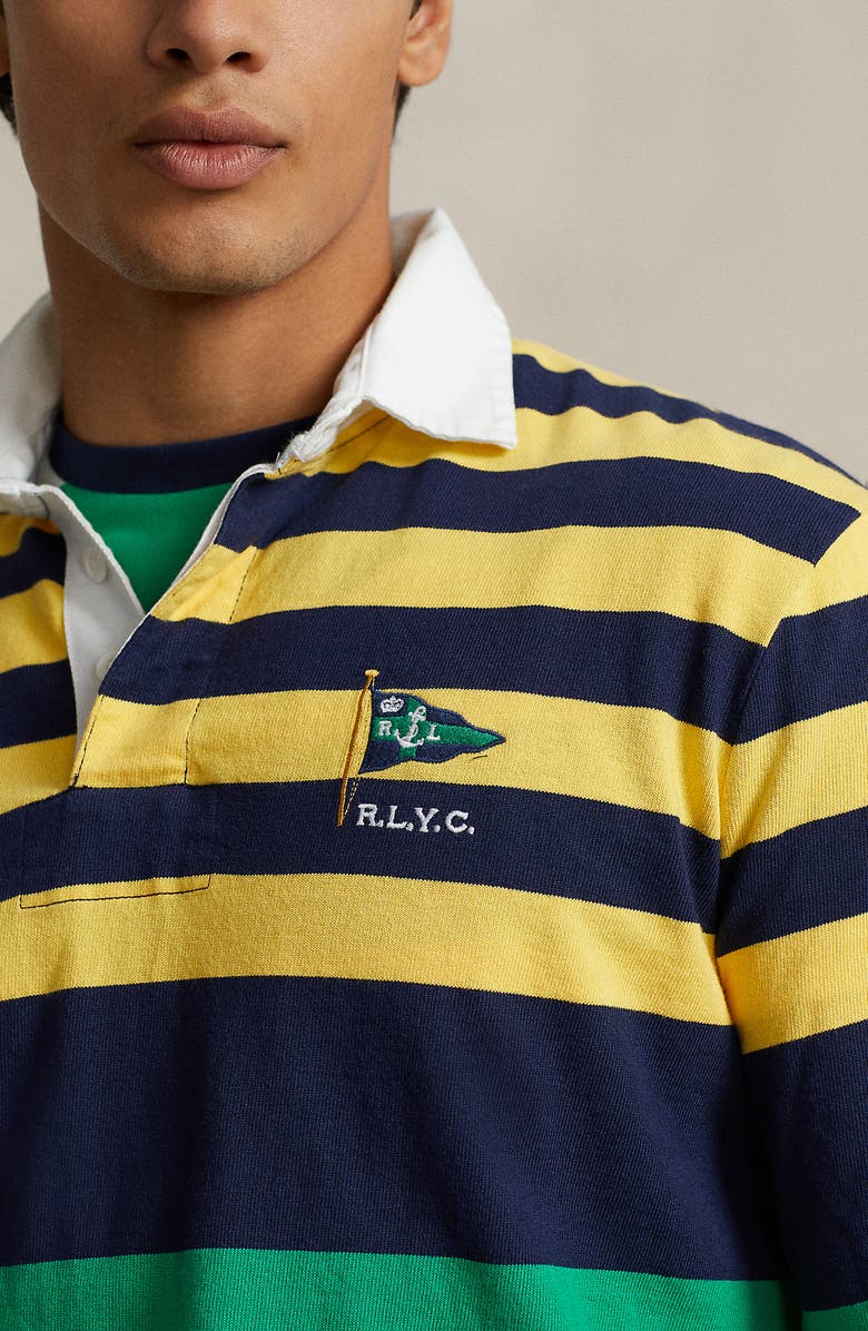 Polo Ralph Lauren Stripe Cotton Rugby Shirt, Alternate, color, 