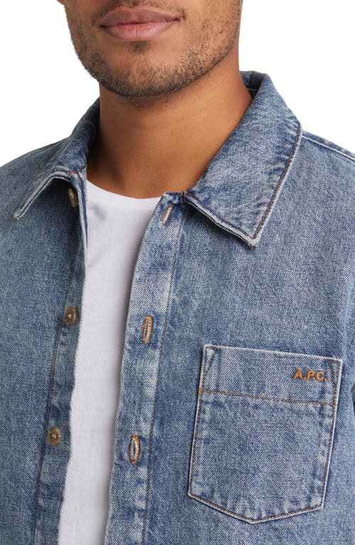 Apc A.p.c. Surchemise Vittorio Brodee Denim Button-up Shirt In Blue