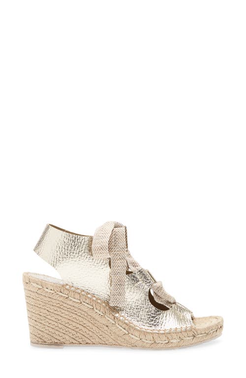 Pedro Garcia Otelia Espadrille Wedge Sandal In Metallic