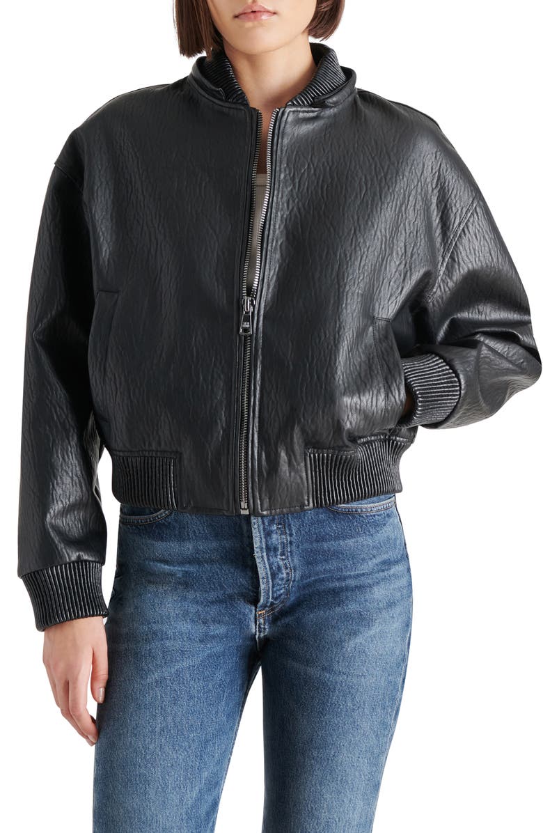 Steve Madden Zephyra Faux Leather Jacket, Alternate, color, 