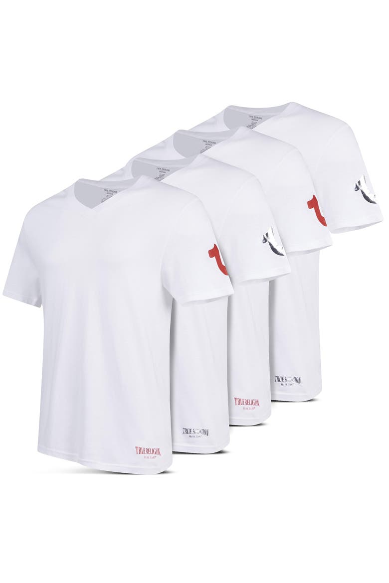 Mens Undershirts 4 Pack Lightweight Mens Undershirt, 100% Cotton Black, Main, color, White/White/White/White