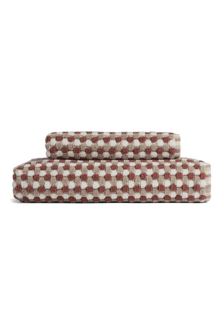 Mosaic Organic Cotton Towel (Nordstrom Exclusive), Main, color, CINNAMON/LATTE