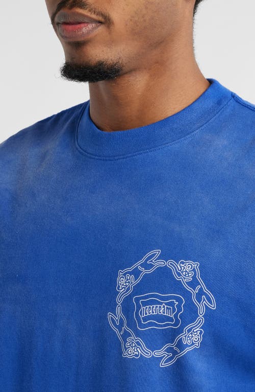 Icecream Landslide Logo Graphic T-shirt In Blue