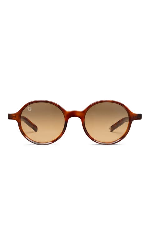 Cue 46mm Round Sunglasses