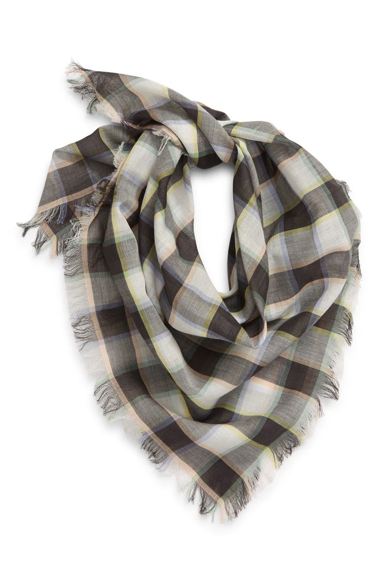 Madewell Shadow Petal Fringe Organic Cotton Bandana, Main, color,