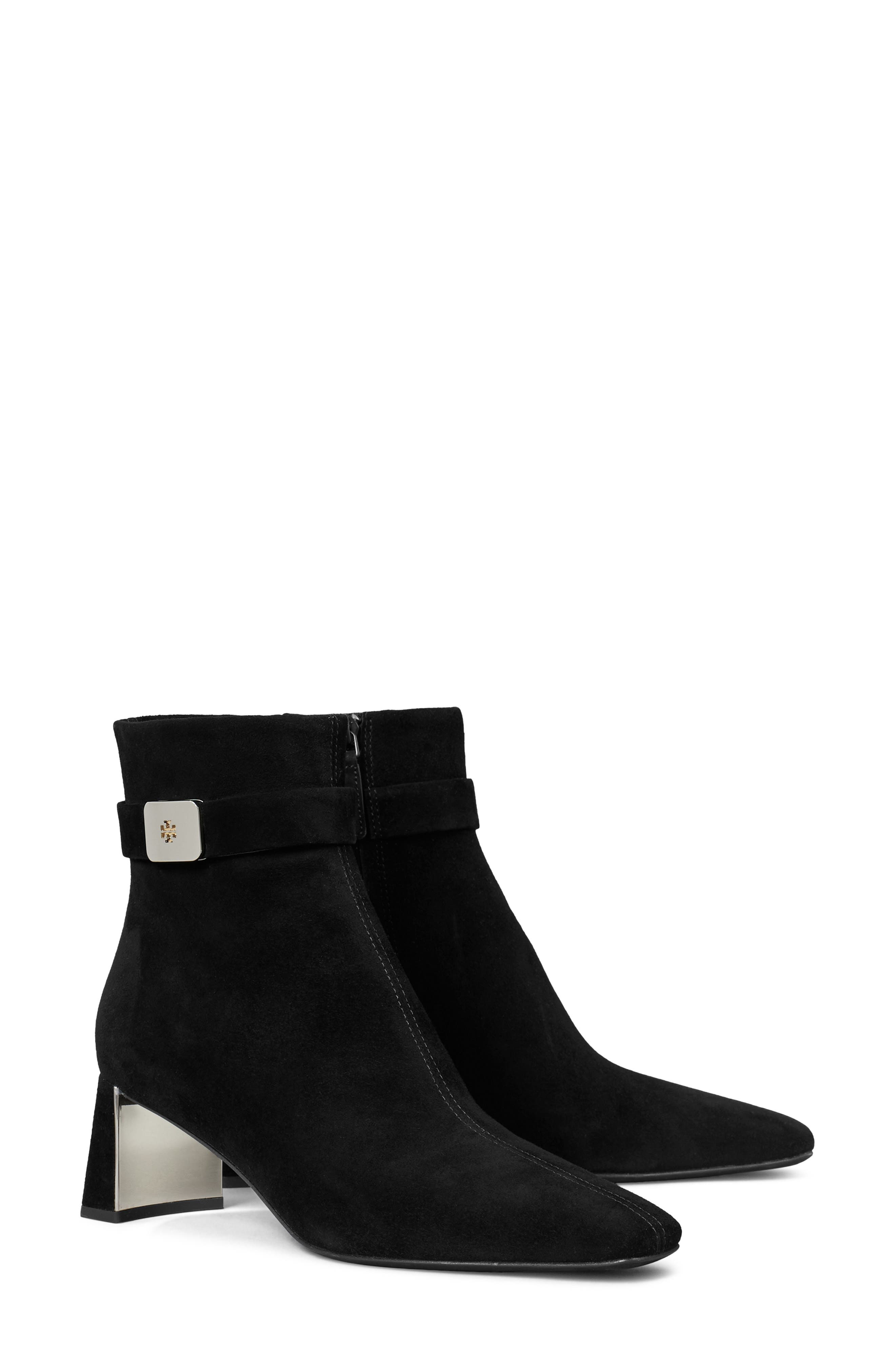Georgia Block Heel Bootie, Main, color, BLACK