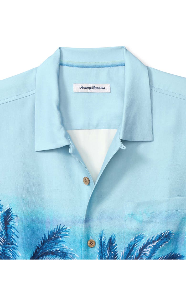 Tommy Bahama Hibiscus Hues Short Sleeve Silk Button-Up Shirt, Alternate, color, Vacation Blue