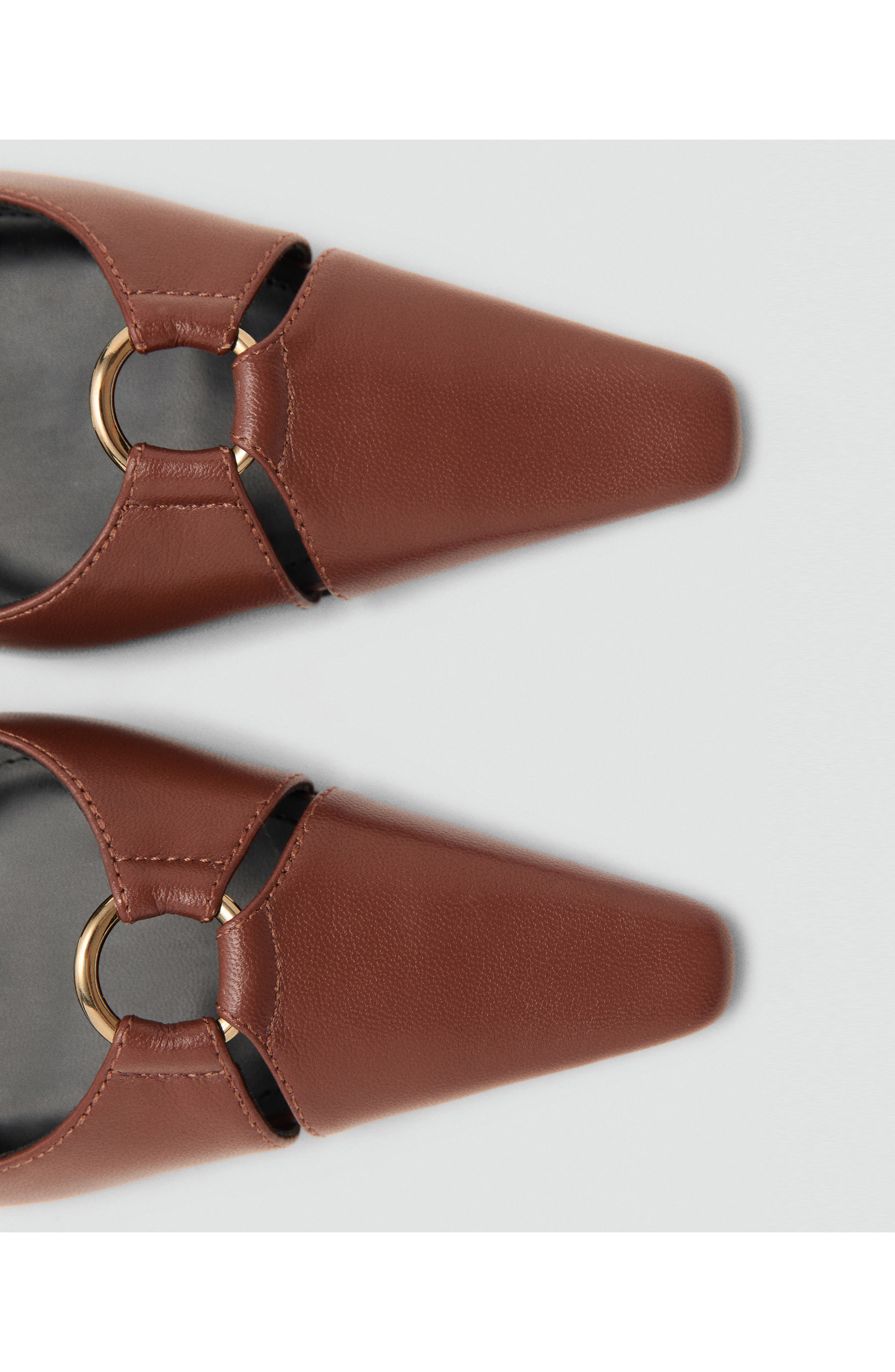 MANGO Pointed Toe Slingback Pump, Alternate, color, Cognac