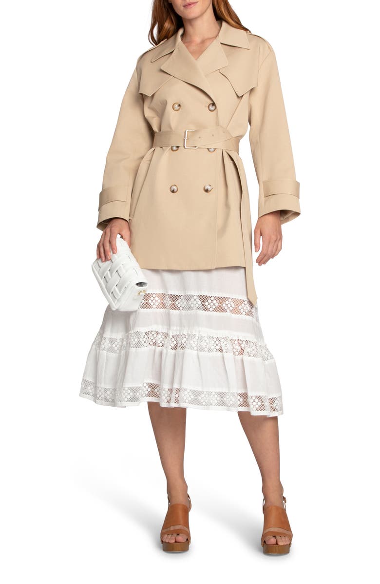 Belle & Bloom Whispers of Verona Trench Coat, Main, color, Light Camel