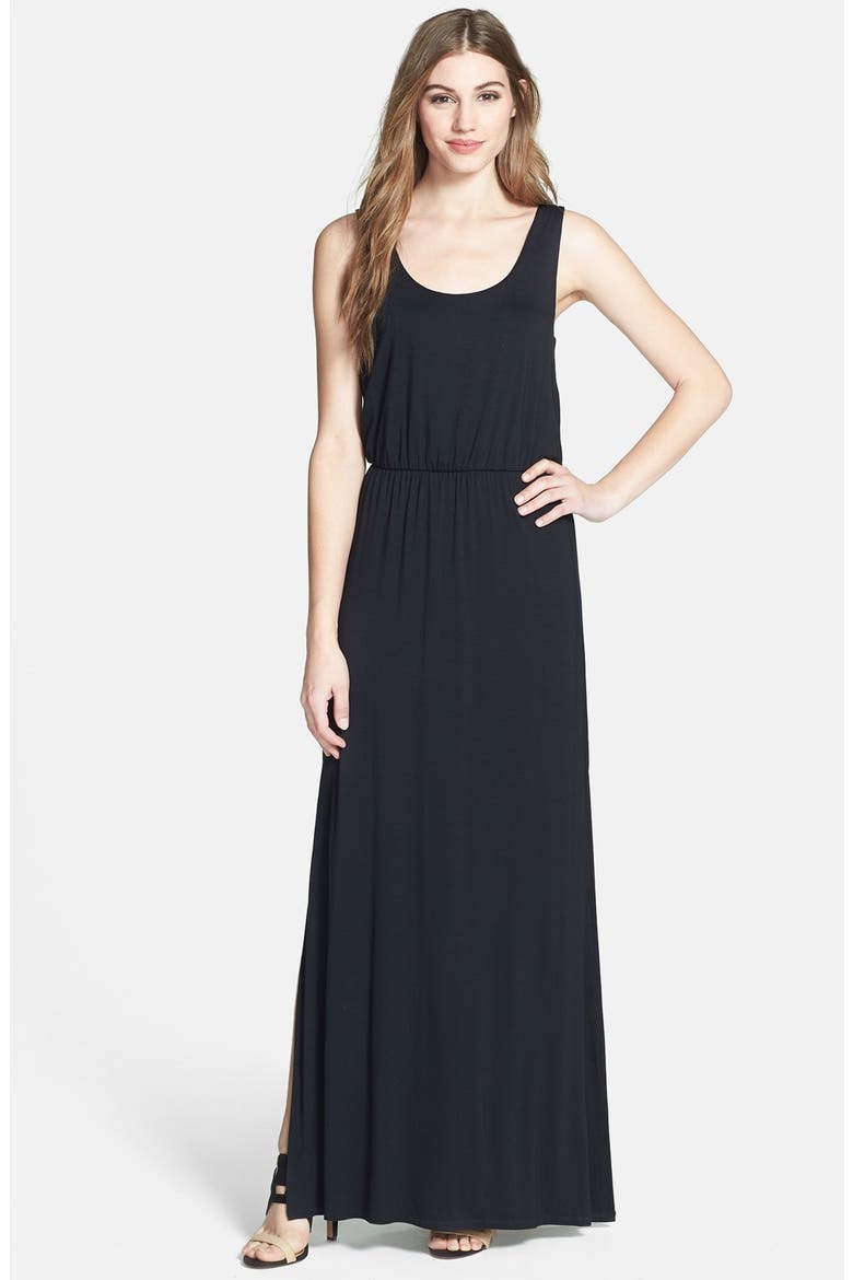 Jersey Tank Maxi Dress (Nordstrom Exclusive), Main, color, BLACK