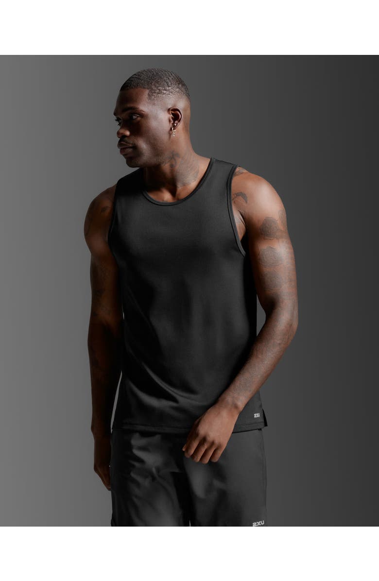 2XU Aero Tank, Alternate, color, Black/Silver Reflective