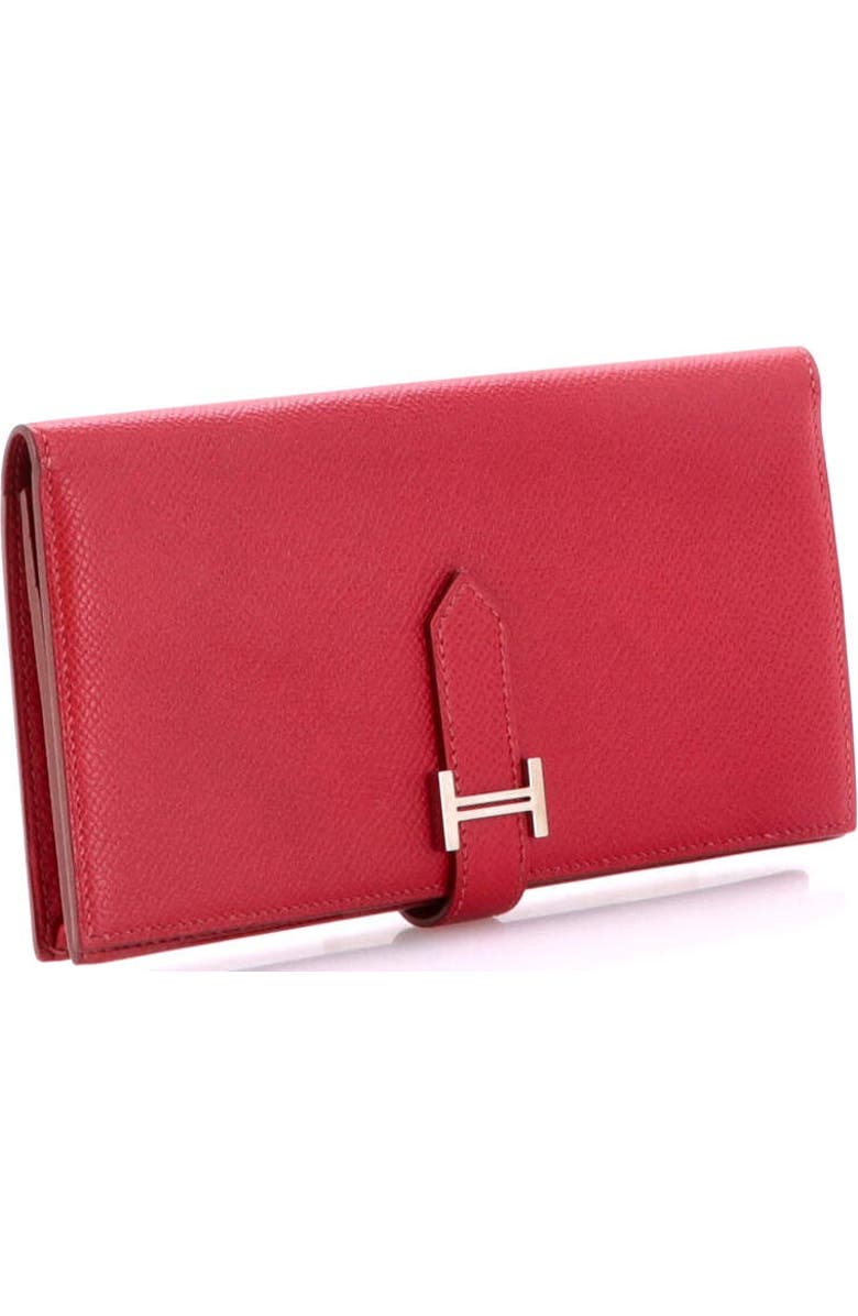 Pre-Owned Hermes Bearn Wallet Epsom Long, Alternate, color, Rubis