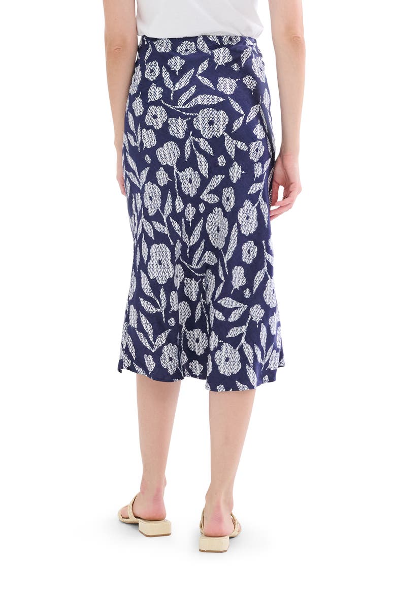 Grace Floral Woven Midi Skirt, Alternate, color, PATRIOT BLUE