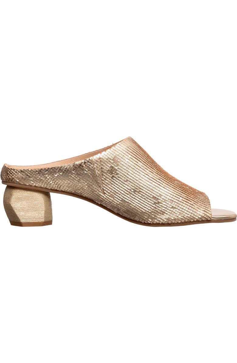 ANTELOPE Amara Metallic Leather Kitten Heel Sandal, Alternate, color, Gold