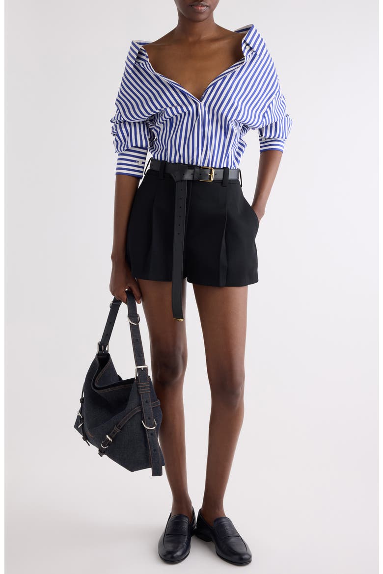 Stripe Cotton Open Shirt, Alternate, color, ELECTRIC BLUE/ WHITE