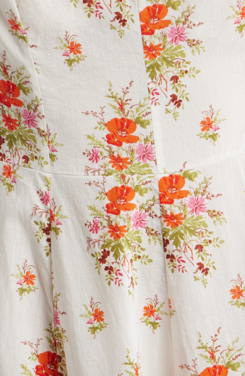 DÔEN Clea Print Sleeveless Organic Cotton Maxi Dress, Alternate, color, Rose Petit Bouquet De Chamonix