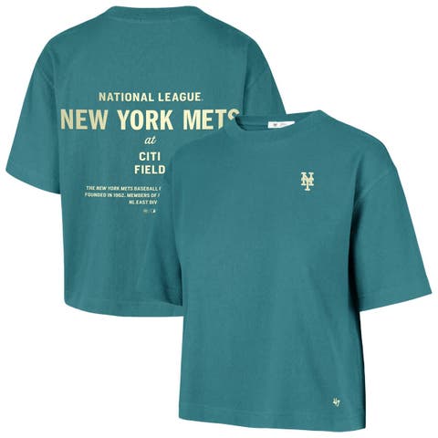 Women's '47  Teal New York Mets Contemporary Basics Leon City T-Shirt