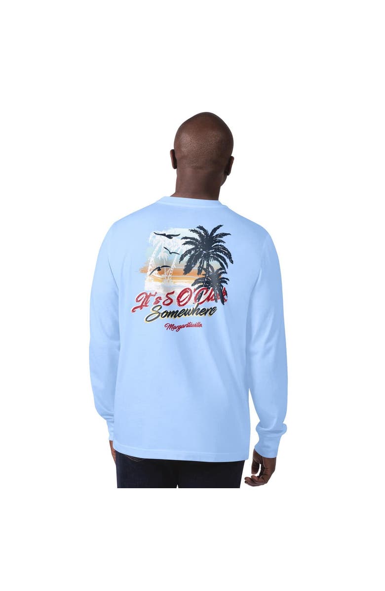 Margaritaville Men's Margaritaville Light Blue New England Patriots It's Five O'Clock Somewhere Long Sleeve T-Shirt, Alternate, color, 