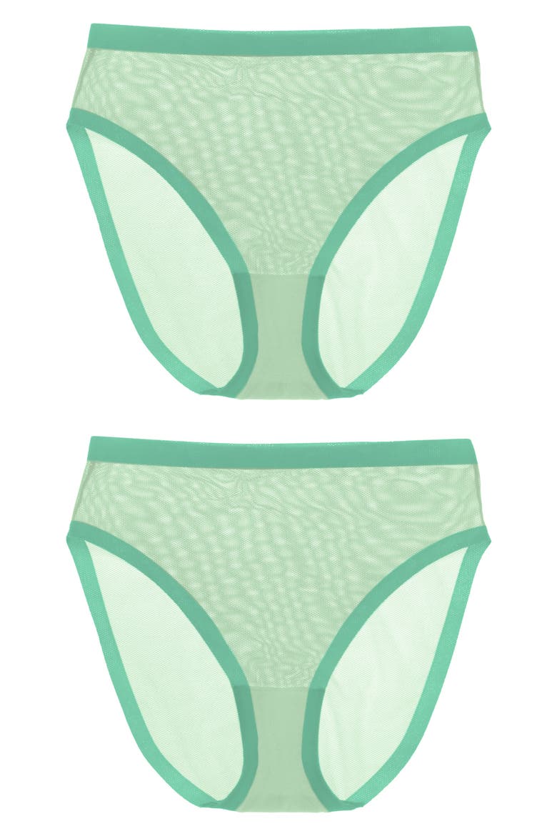 2-Pack Sheer High Waist Panties, Main, color, MINT