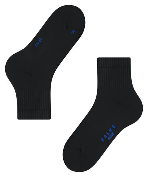 Falke Run Rib Cotton Socks In Black
