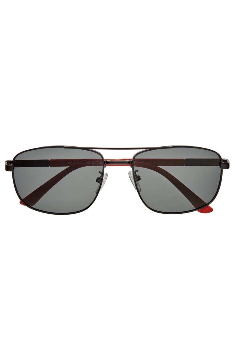 BREED Gotham Polarized Sunglasses, Alternate, color, Black/Black